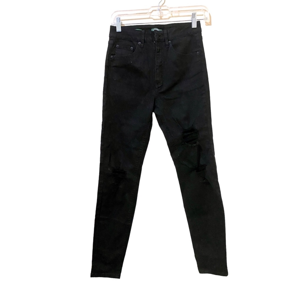 Wild Fable high waisted black skinny jeans with distressing details